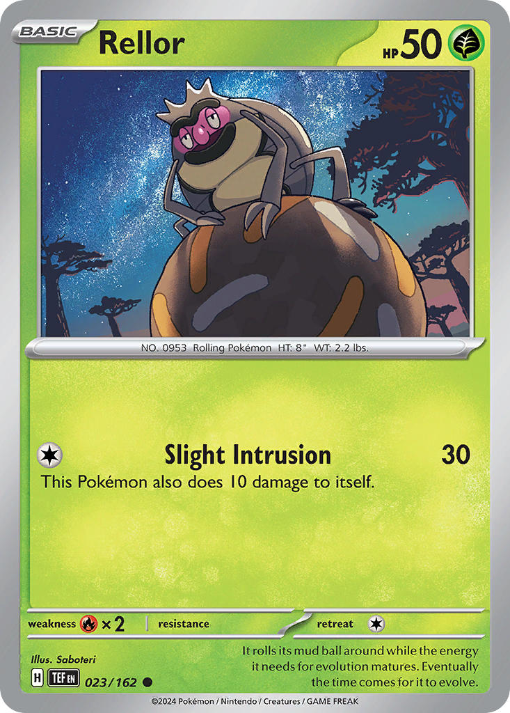 Rellor 023/162 Common Temporal Forces Pokémon card