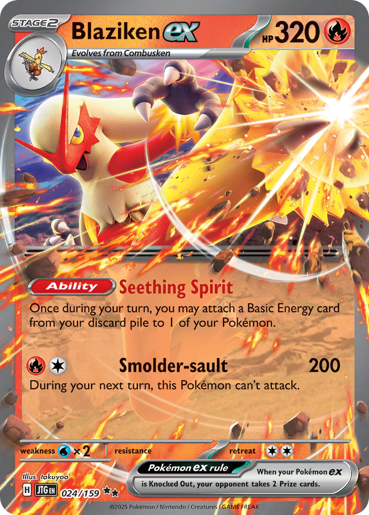 Blaziken EX 024/159 Double Rare Journey Together Pokémon card