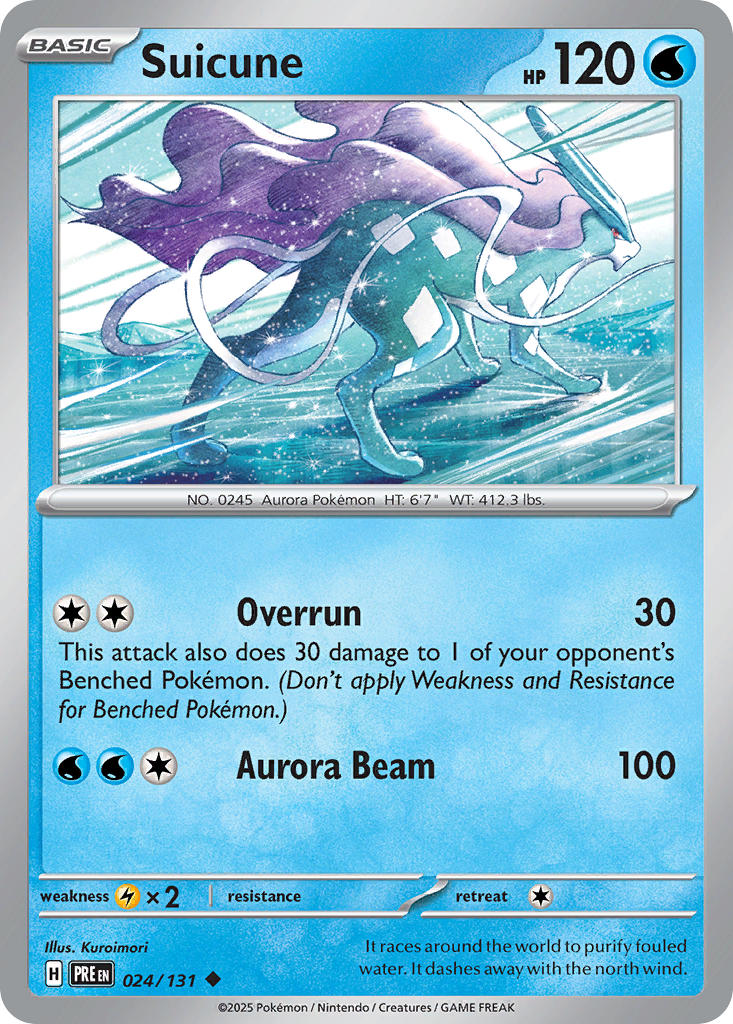 Suicune 024/131 Uncommon Prismatic Evolutions Pokémon card