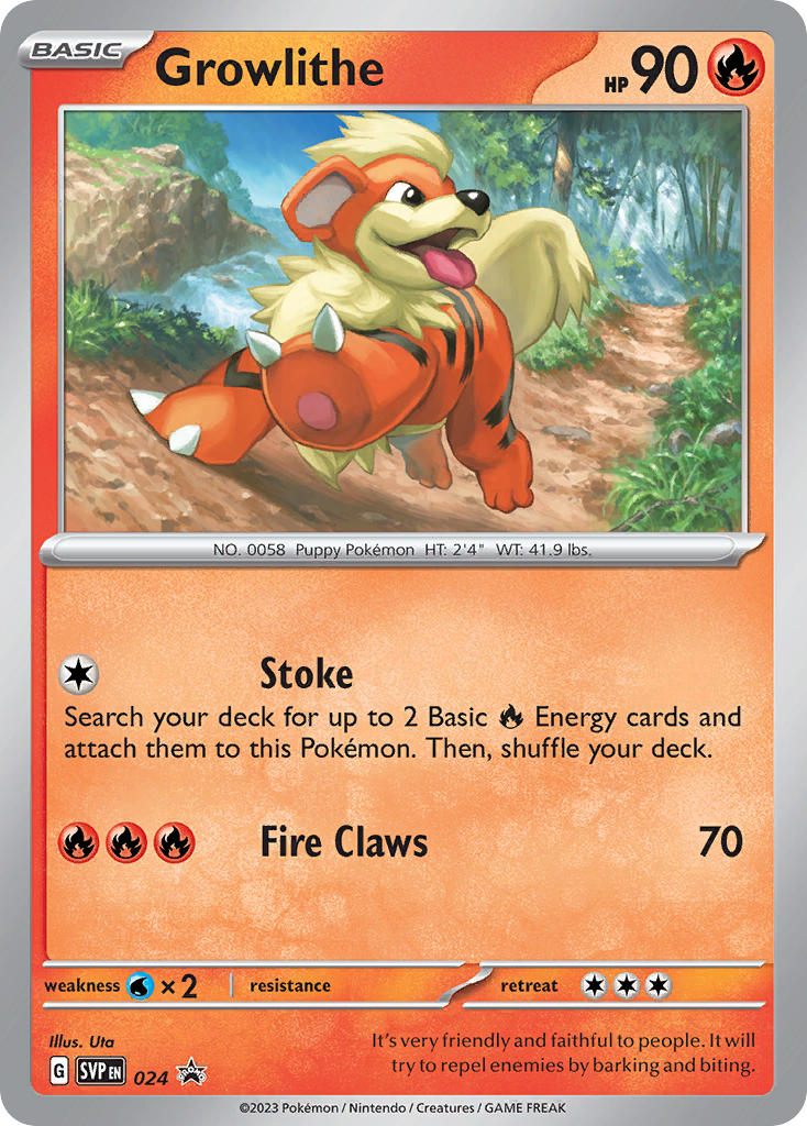 Growlithe 024/SVP Promo Scarlet & Violet Promos Pokémon card