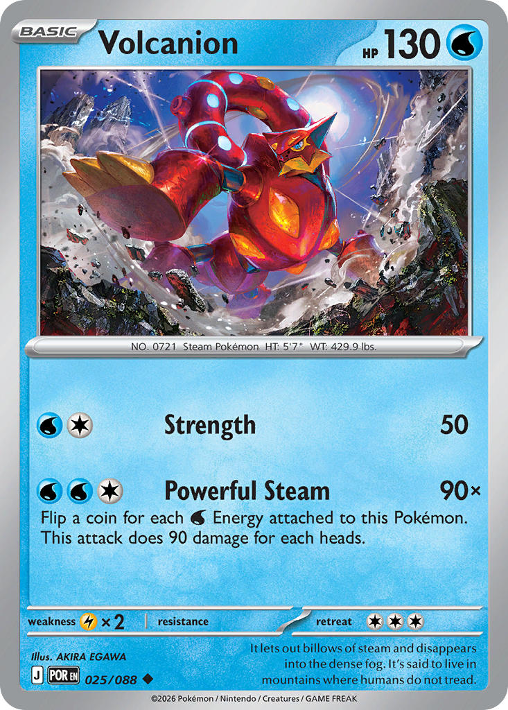 Volcanion 025/088 Uncommon Perfect Order Pokémon card