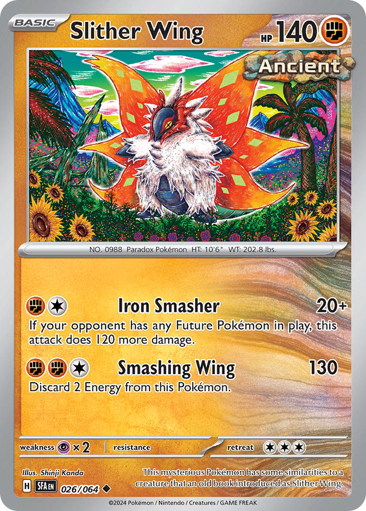 Slither Wing 026/064 Rare Shrouded Fable Pokémon card