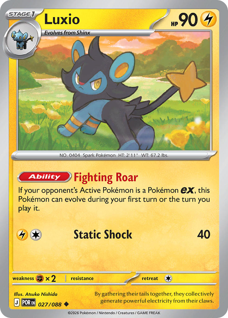 Luxio 027/088 Uncommon Perfect Order Pokémon card