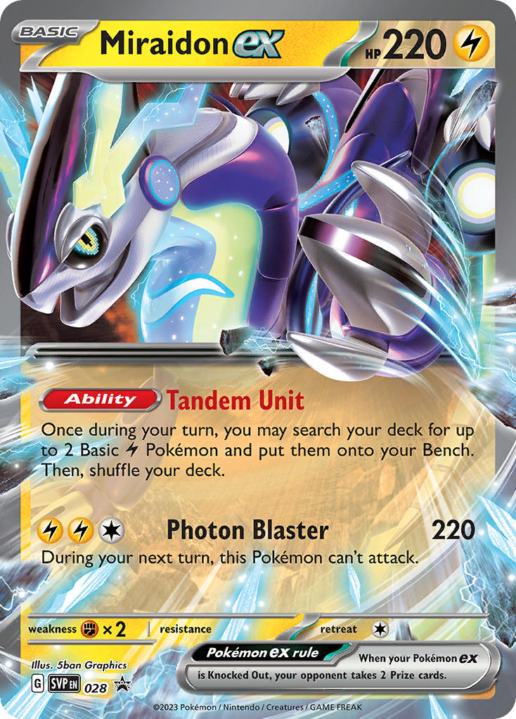 Miraidon EX 028/SVP Promo Scarlet & Violet Promos Pokémon card