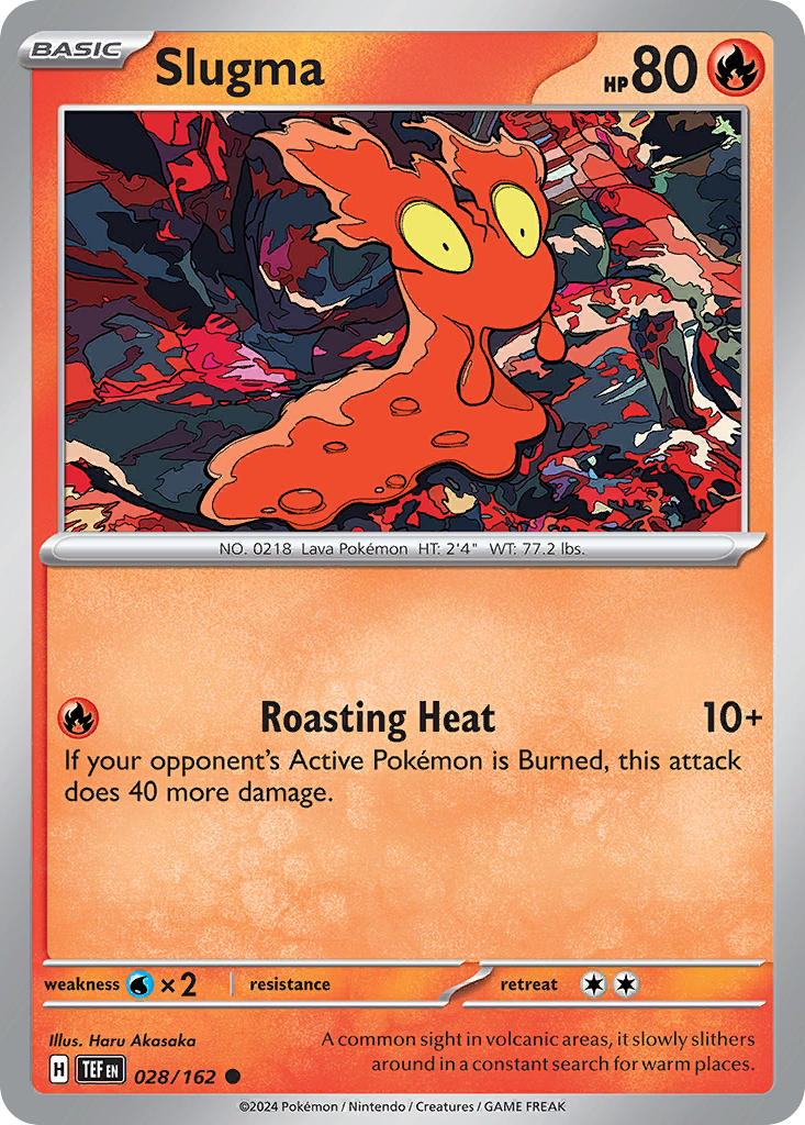 Slugma 028/162 Common Temporal Forces Pokémon card