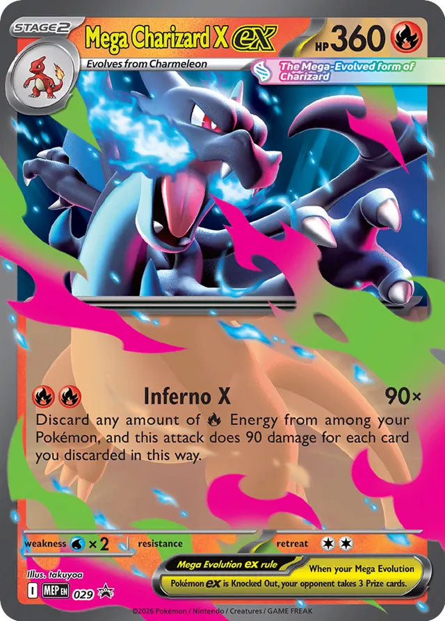 Mega Charizard X EX 029/MEP Promo Mega Evolution Promos Pokémon card