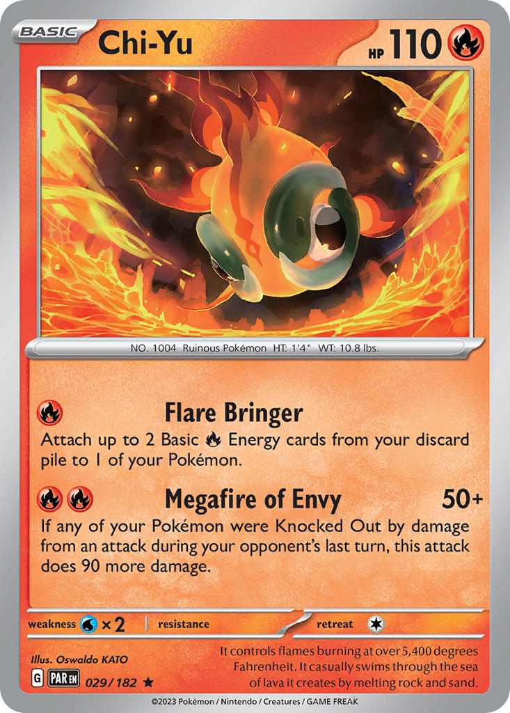 Chi-Yu 029/182 Rare Paradox Rift Pokémon card
