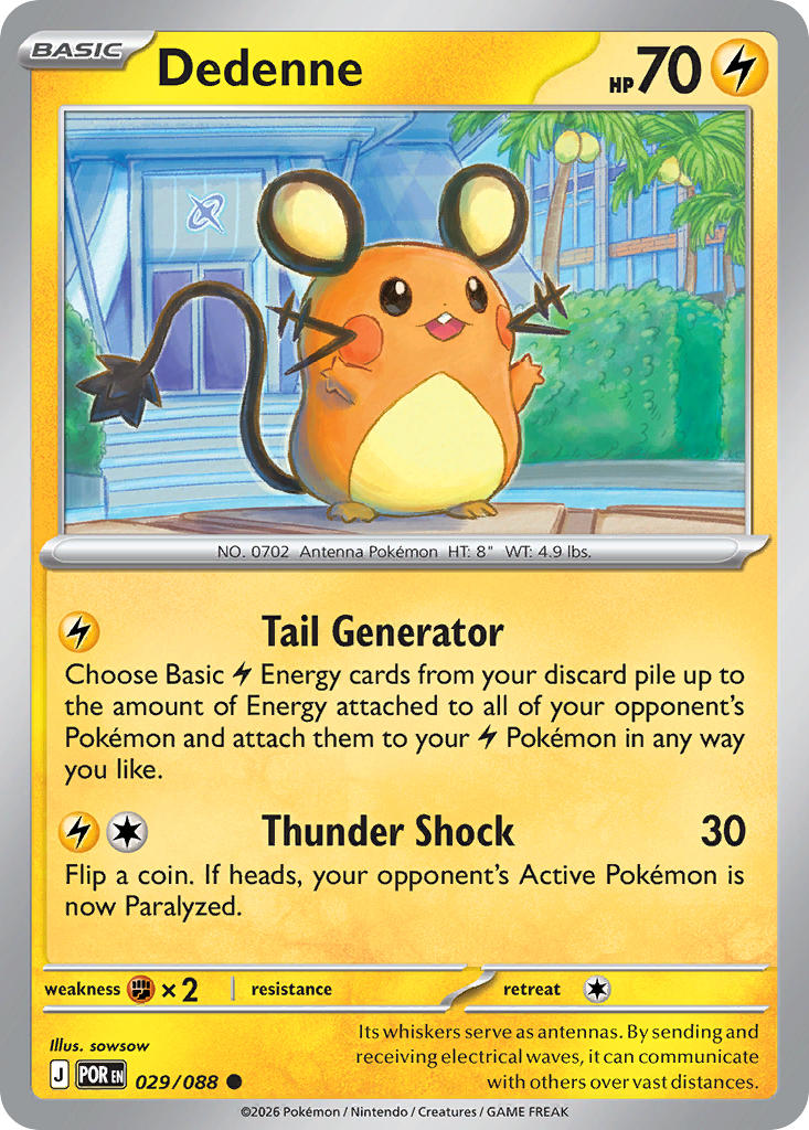 Dedenne 029/088 Common Perfect Order Pokémon card