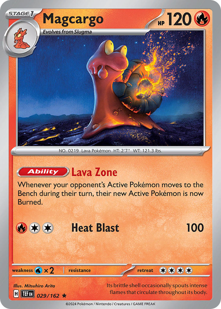 Magcargo 029/162 Uncommon Temporal Forces Pokémon card