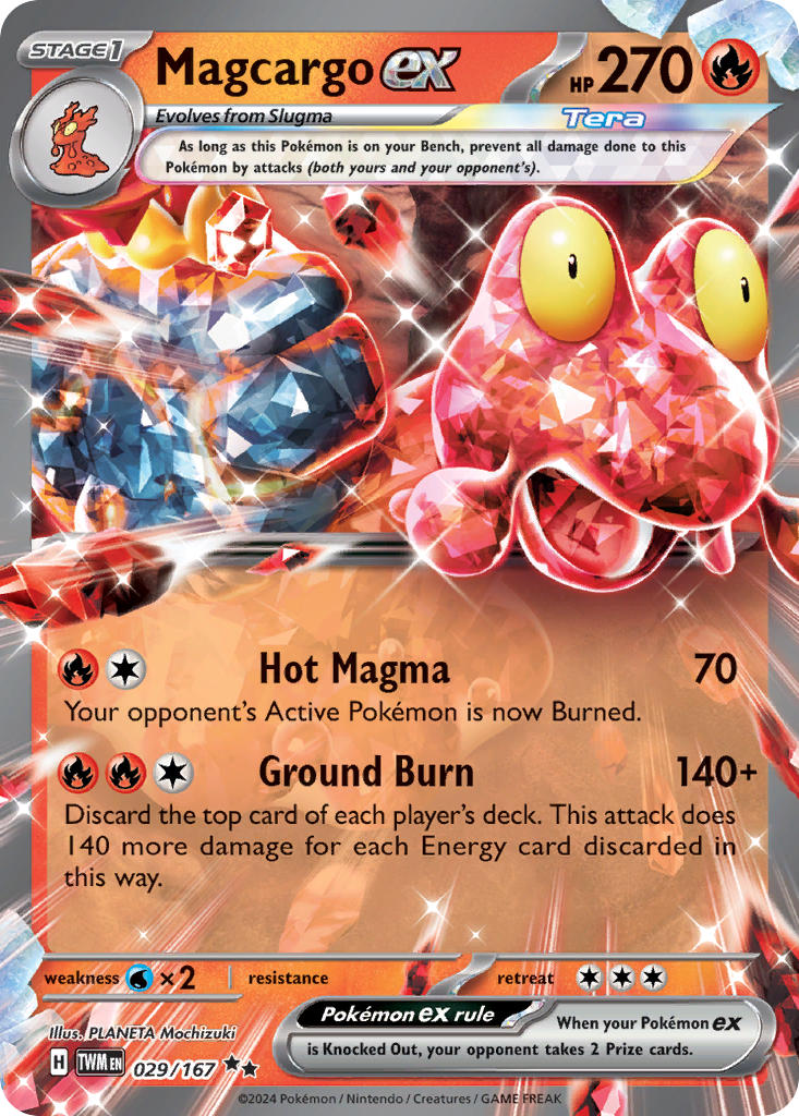 Magcargo EX 029/167 Double Rare Twilight Masquerade Pokémon card