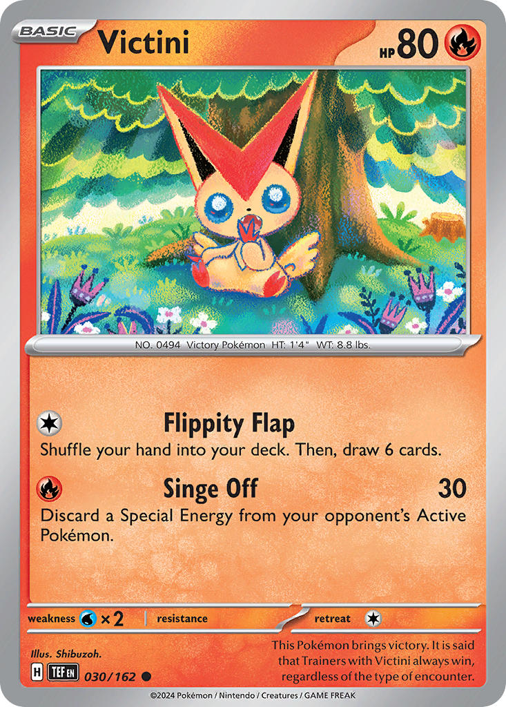 Victini 030/162 Rare Temporal Forces Pokémon card