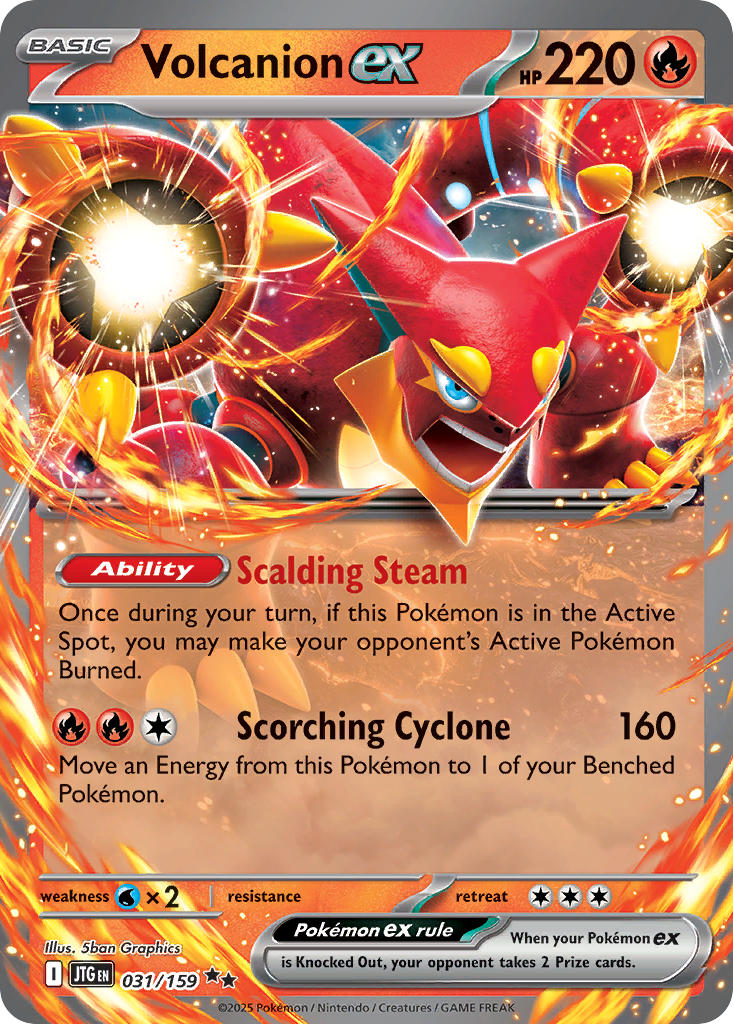 Volcanion EX 031/159 Double Rare Journey Together Pokémon card