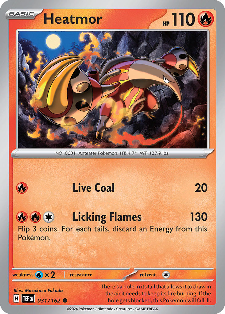Heatmor 031/162 Uncommon Temporal Forces Pokémon card