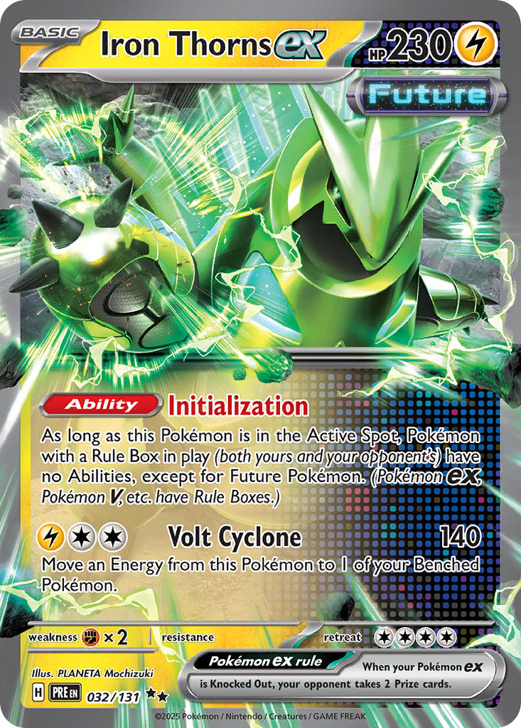 Iron Thorns EX 032/131 Double Rare Prismatic Evolutions Pokémon card