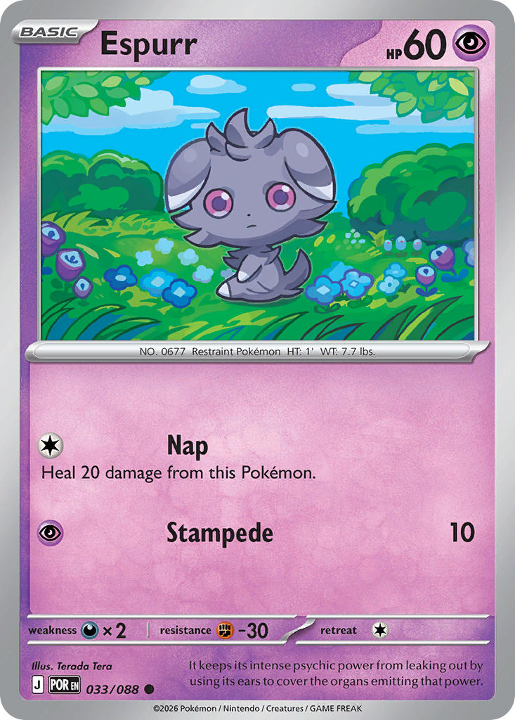 Espurr 033/088 Common Perfect Order Pokémon card