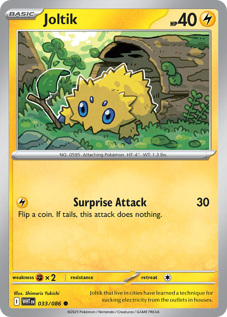 Joltik 033/086 Common White Flare Pokémon card
