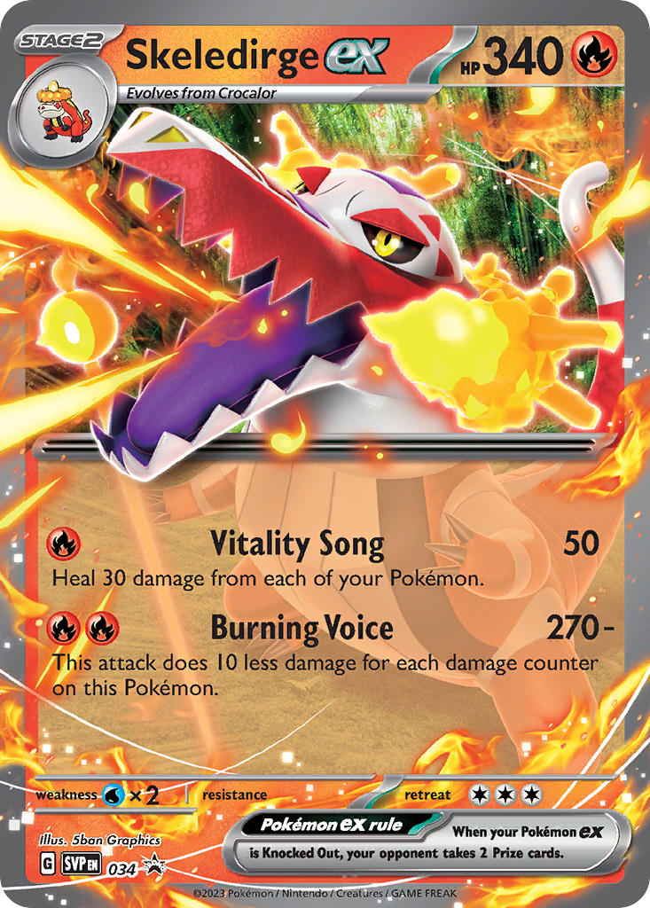 Skeledirge EX 034/SVP Promo Scarlet & Violet Promos Pokémon card