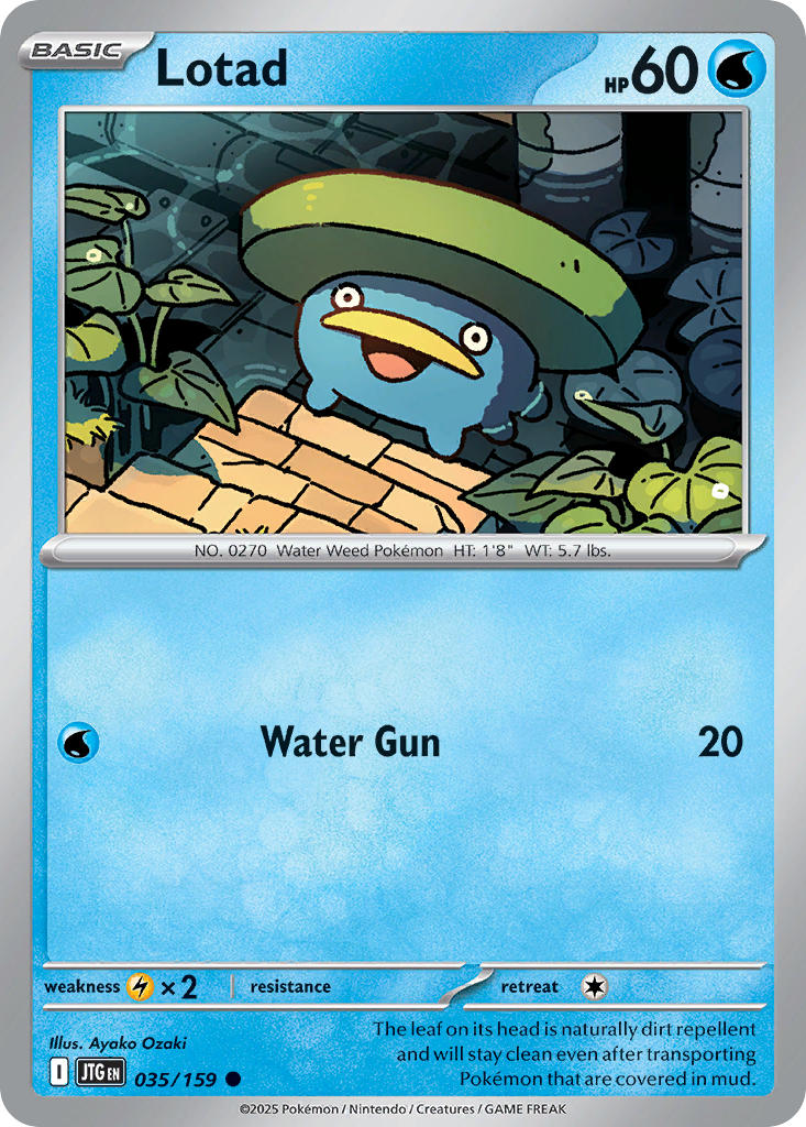 Lotad 035/159 Common Journey Together Pokémon card