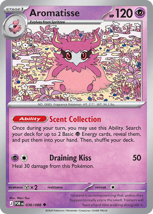 Aromatisse 036/088 Uncommon Perfect Order Pokémon card