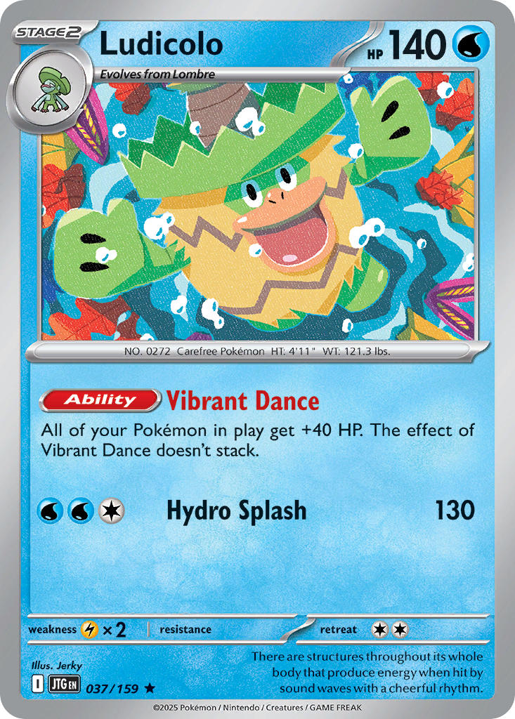 Ludicolo 037/159 Rare Journey Together Pokémon card