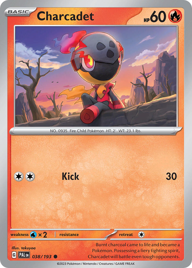Charcadet 038/193 Common Paldea Evolved Pokémon card