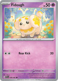 Fidough 038/091 Common Paldean Fates Pokémon card
