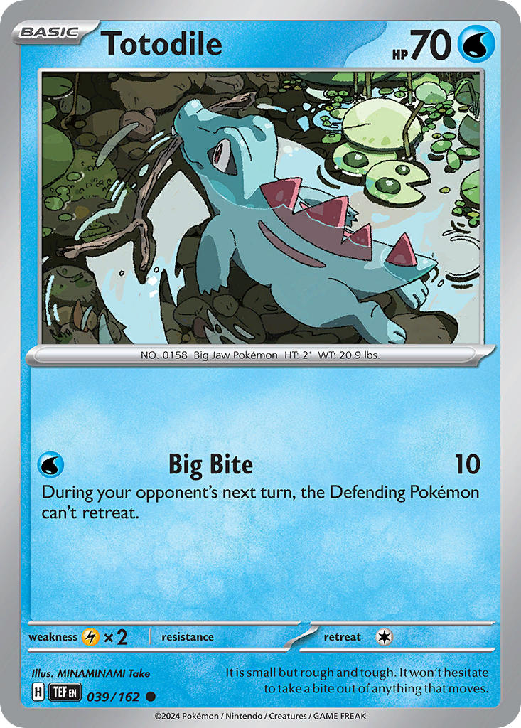 Totodile 039/162 Common Temporal Forces Pokémon card