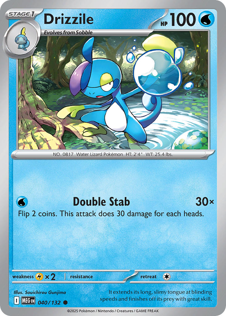 Drizzile 040/132 Common Mega Evolution Pokémon card