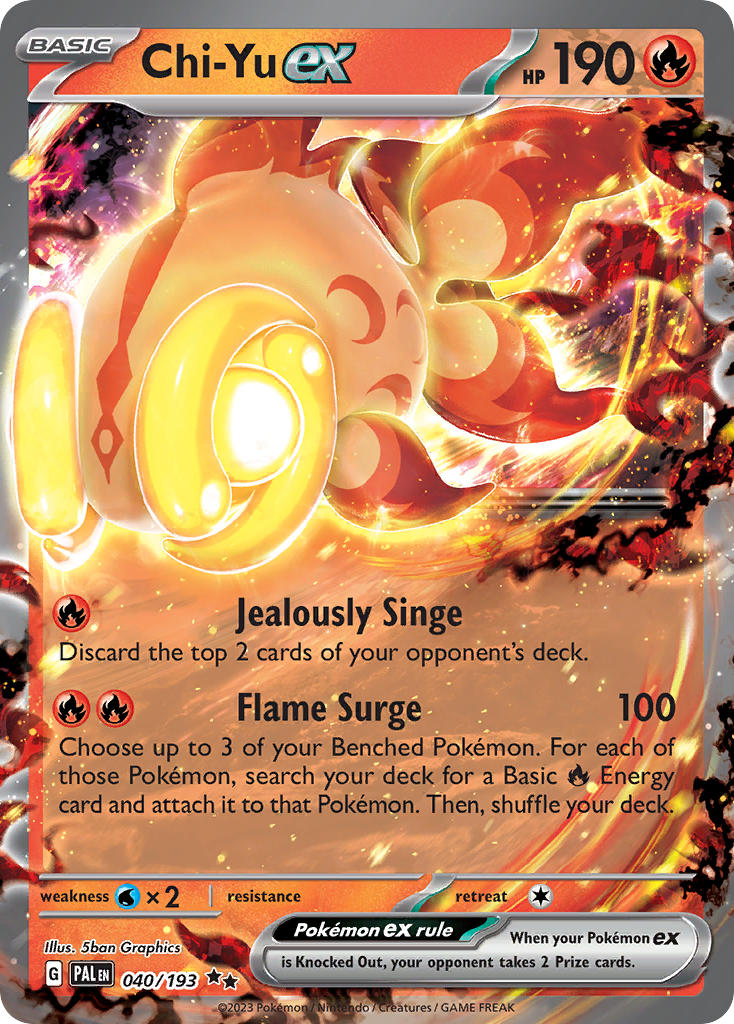 Chi-Yu EX 040/193 Double Rare Paldea Evolved Pokémon card