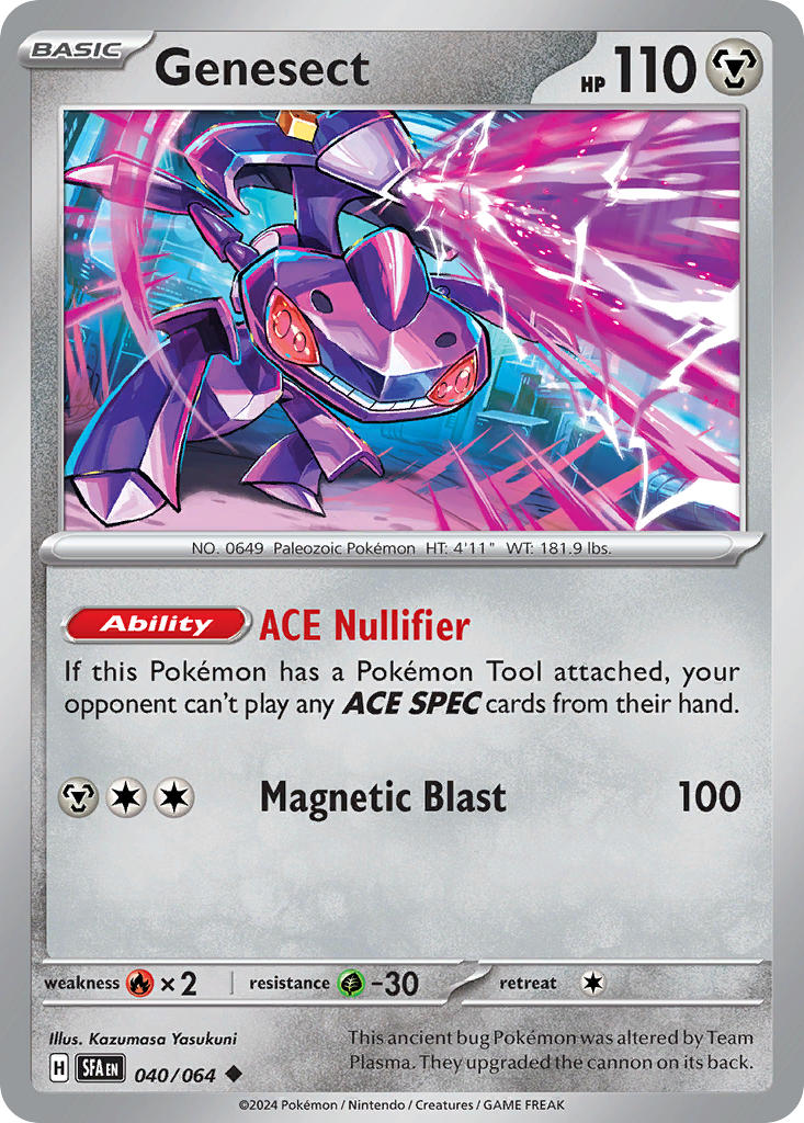 Genesect 040/064 Rare Shrouded Fable Pokémon card