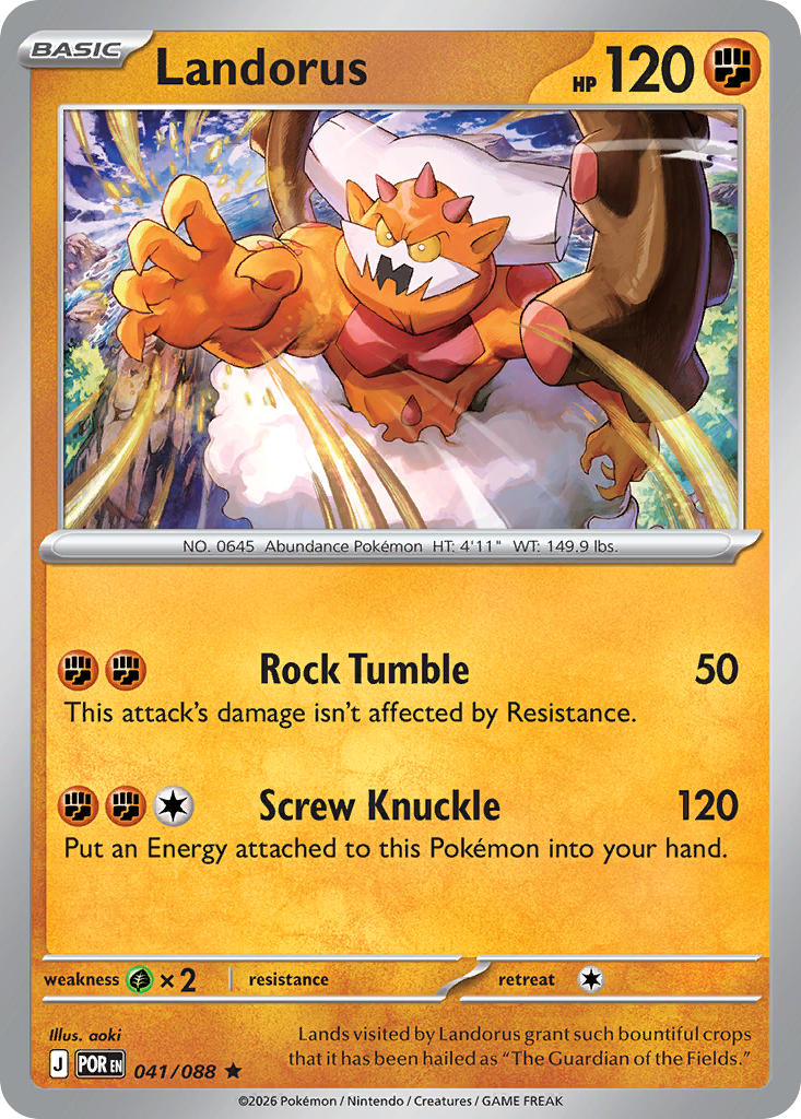 Landorus 041/088 Rare Perfect Order Pokémon card