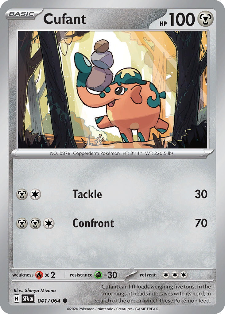 Cufant 041/064 Common Shrouded Fable Pokémon card
