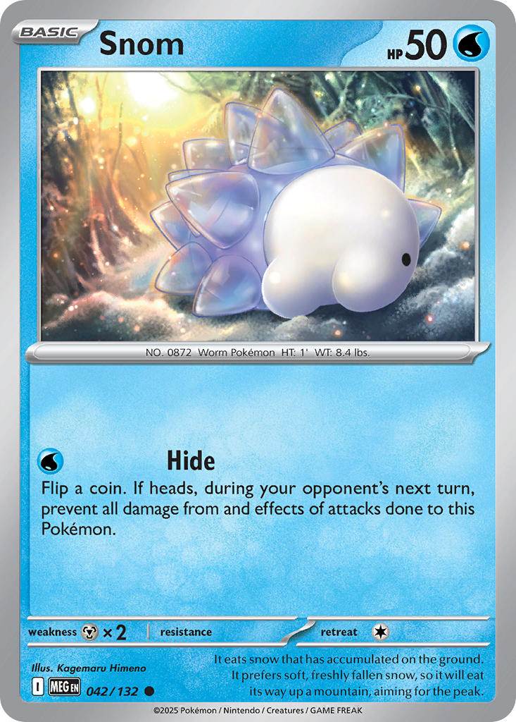 Snom 042/132 Common Mega Evolution Pokémon card