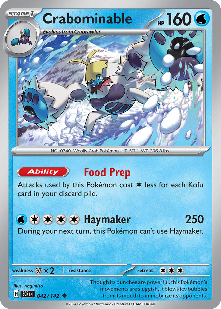 Crabominable 042/142 Uncommon Stellar Crown Pokémon card