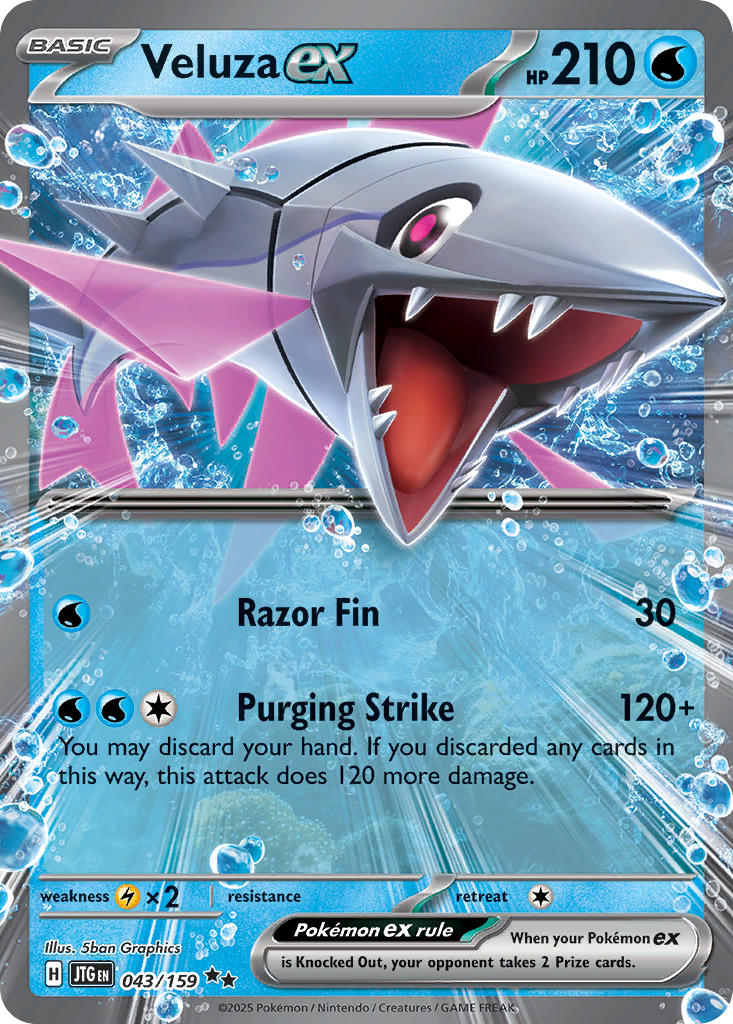 Veluza EX 043/159 Double Rare Journey Together Pokémon card