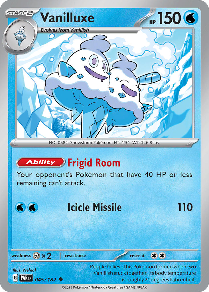 Vanilluxe 045/182 Uncommon Paradox Rift Pokémon card