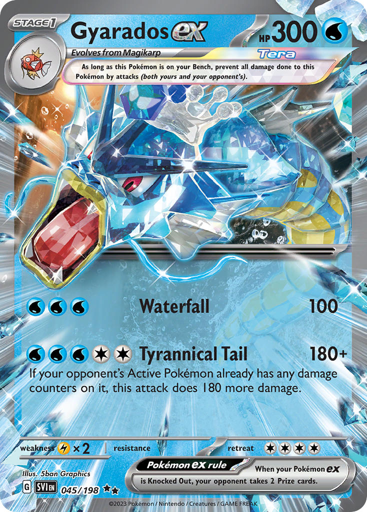 Gyarados EX 045/198 Double Rare Scarlet & Violet Pokémon card