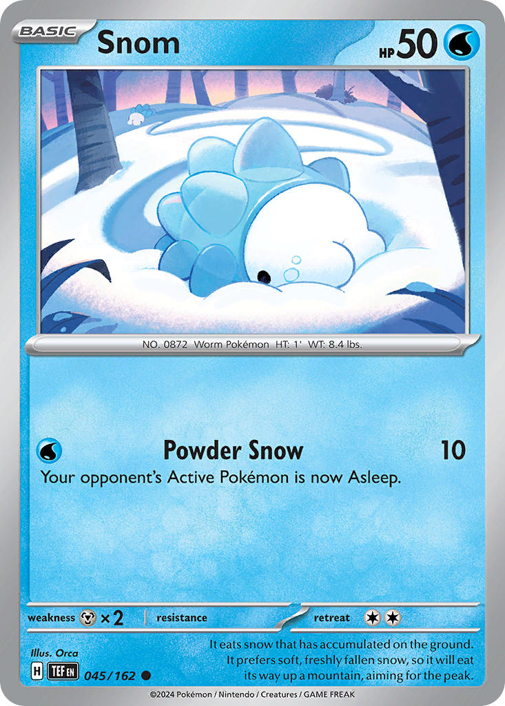 Snom 045/162 Common Temporal Forces Pokémon card