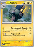 Alolan Golem 046/159 Rare Journey Together Pokémon card