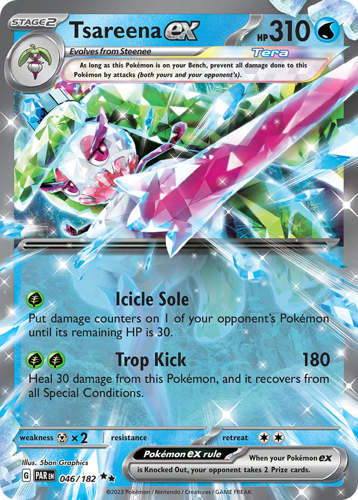 Tsareena EX 046/182 Double Rare Paradox Rift Pokémon card