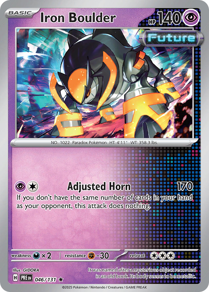 Iron Boulder 046/131 Rare Prismatic Evolutions Pokémon card