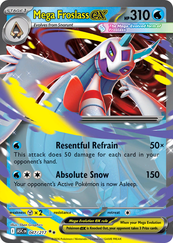 Mega Froslass EX 047/217 Double Rare Ascended Heroes Pokémon card