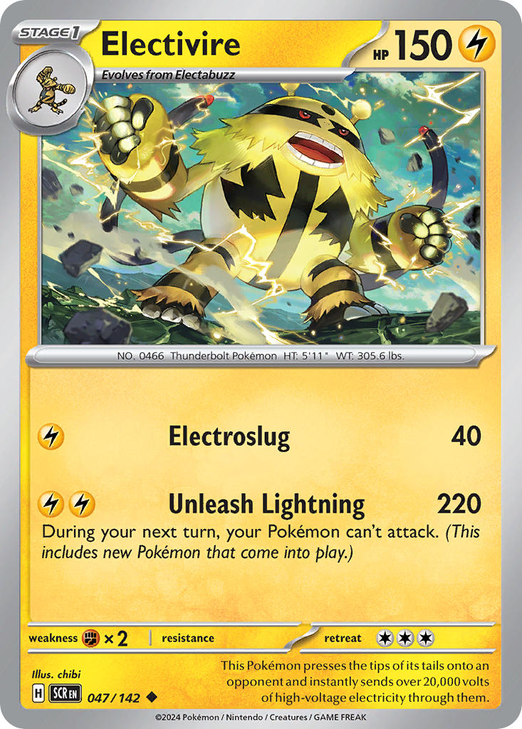 Electivire 047/142 Uncommon Stellar Crown Pokémon card
