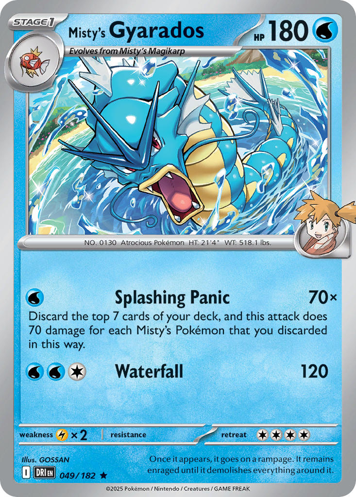 Misty's Gyarados 049/182 Rare Destined Rivals Pokémon card