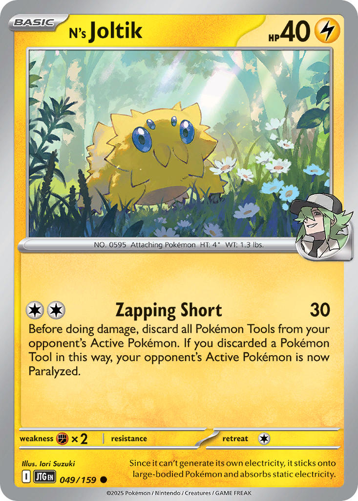 N's Joltik 049/159 Common Journey Together Pokémon card