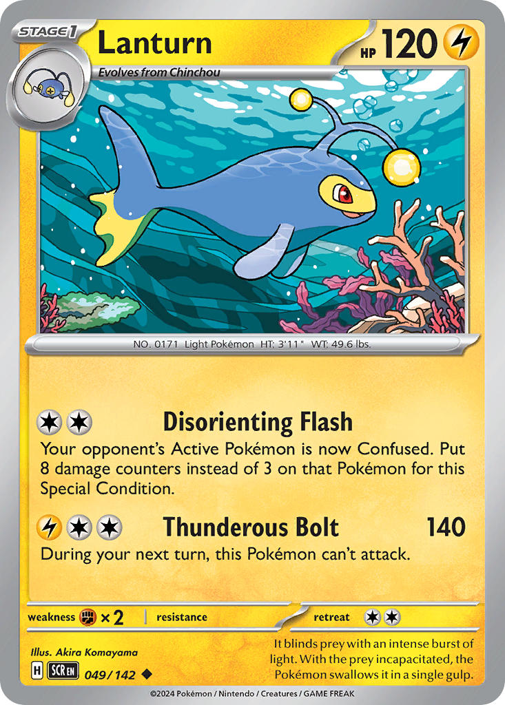 Lanturn 049/142 Uncommon Stellar Crown Pokémon card