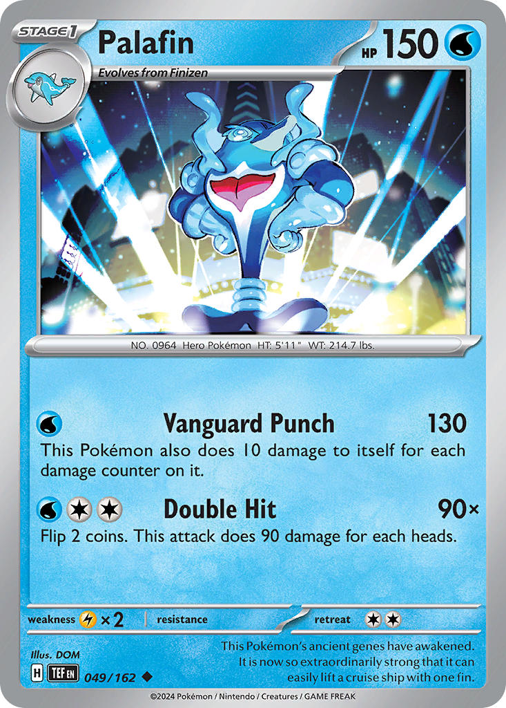 Palafin 049/162 Rare Temporal Forces Pokémon card