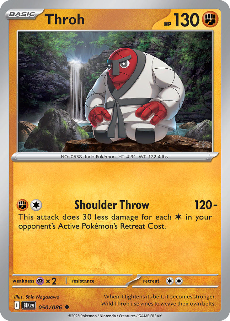 Throh 050/086 Common Black Bolt Pokémon card