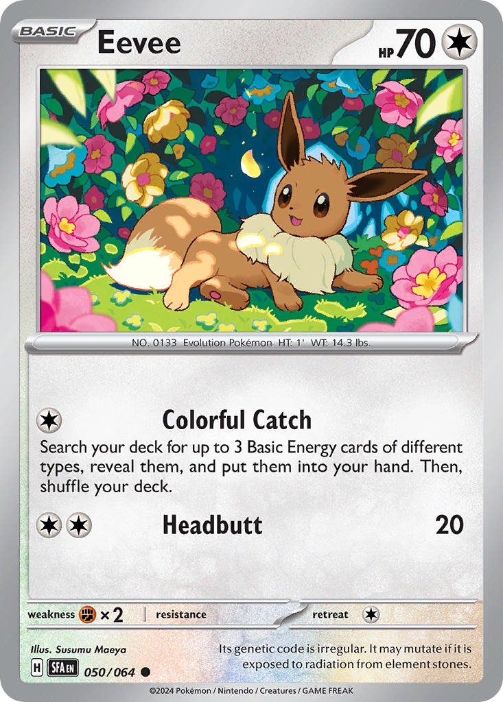 Eevee 050/064 Rare Shrouded Fable Pokémon card