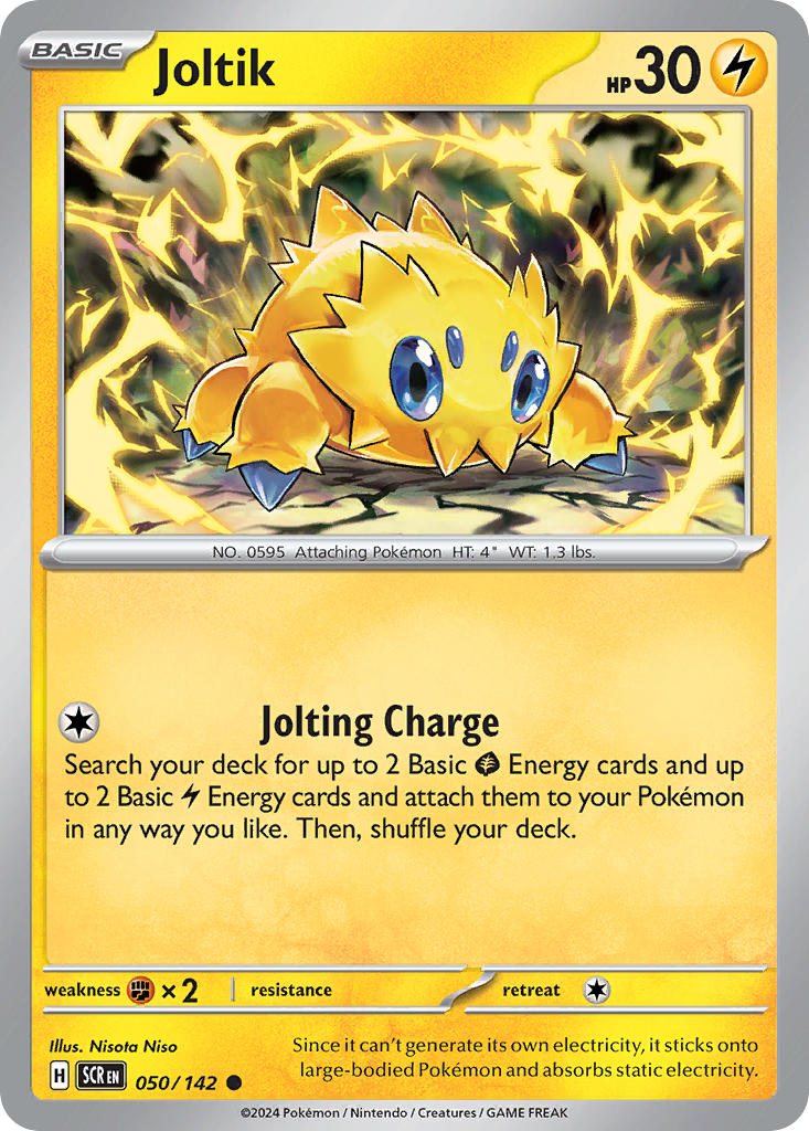 Joltik 050/142 Common Stellar Crown Pokémon card
